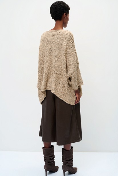 Bouclé sweater with lurex details