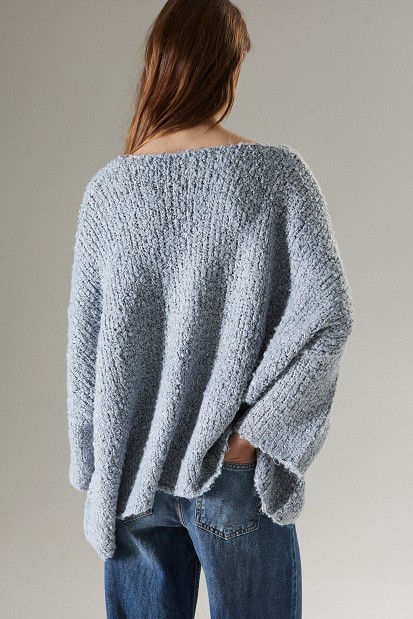 Bouclé sweater with lurex details