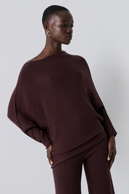 Asymmetric knitted sweater