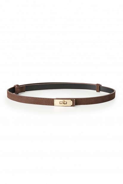Suede leather belt