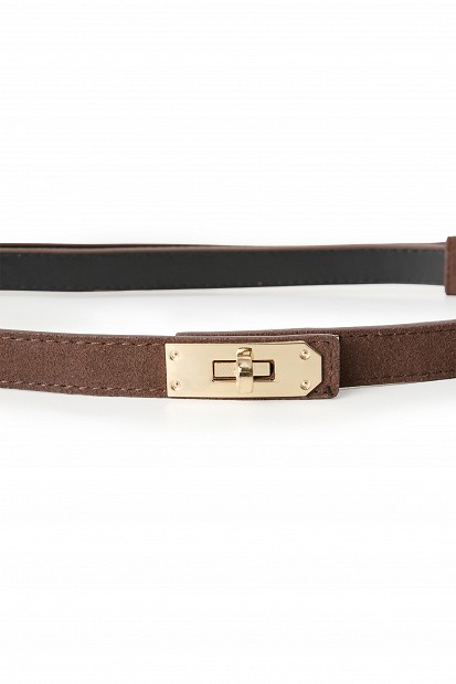 Suede leather belt