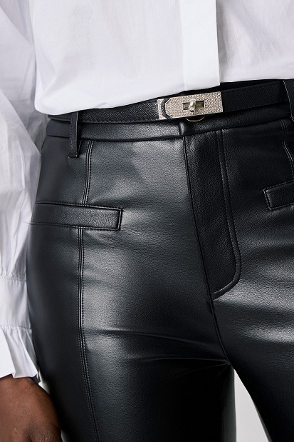 Belt with a rhinestone buckle
