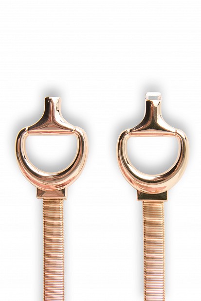 Belt with a metal buckle