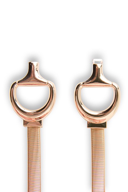 Belt with a metal buckle