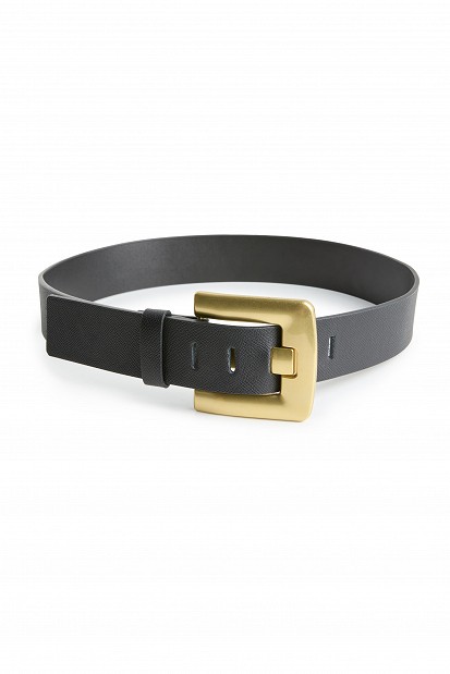 Belt with a metal buckle