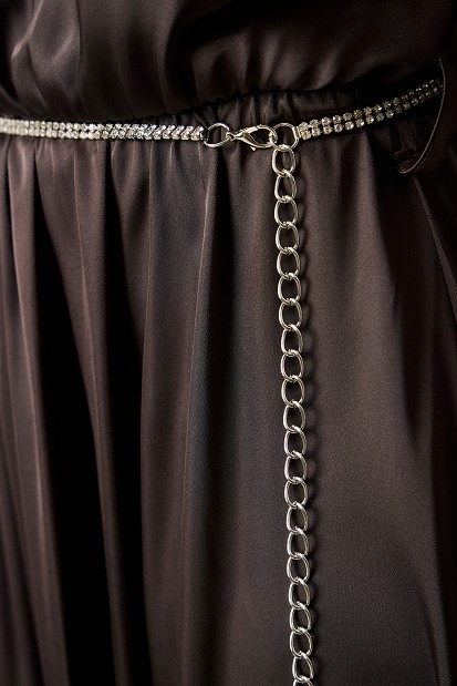 Belt with rhinestone embellishments