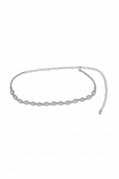Belt with rhinestone embellishments