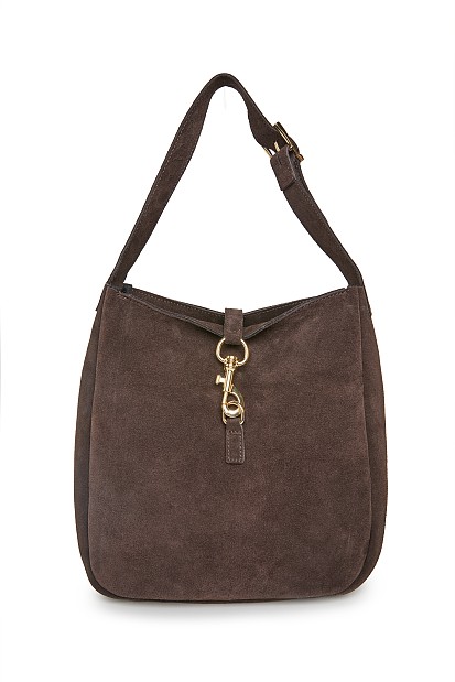 Suede shoulder bag