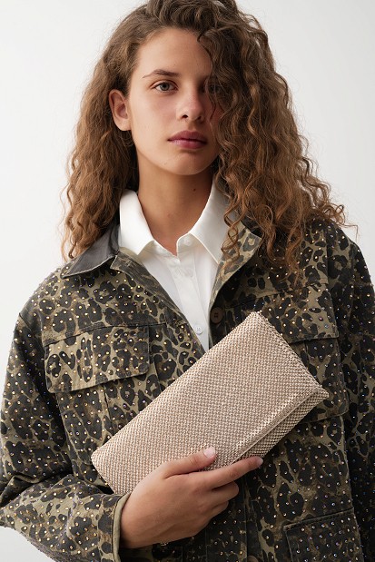 Embellished clutch bag