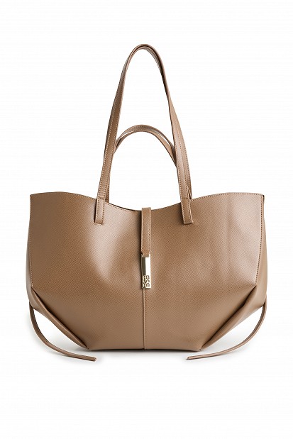 Pleated shopper bag