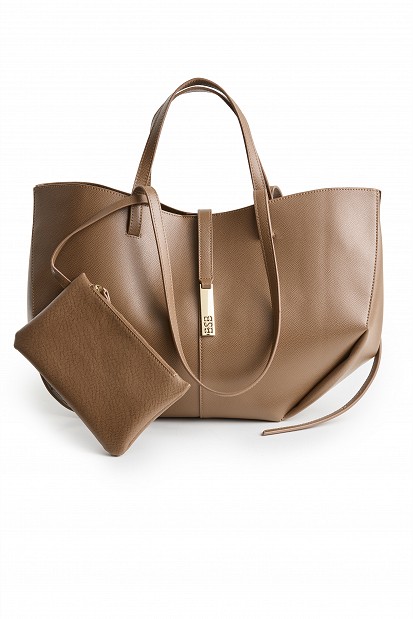 Pleated shopper bag