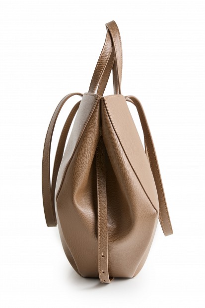 Pleated shopper bag