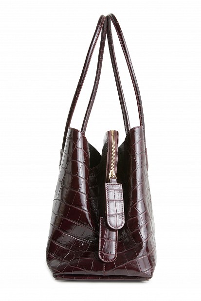 Croco shoulder bag