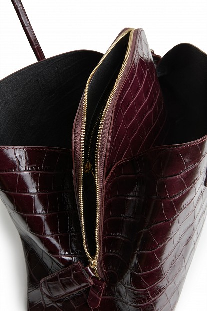 Croco shoulder bag