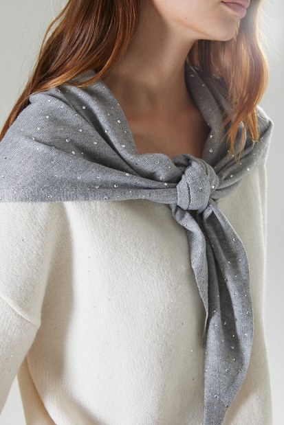 Rhinestone triangle scarf