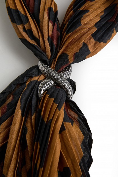 Scarf with jeweled embellishment
