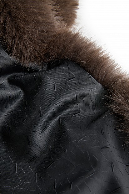 Animal-print faux fur stole