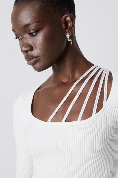 Wavy drop earrings