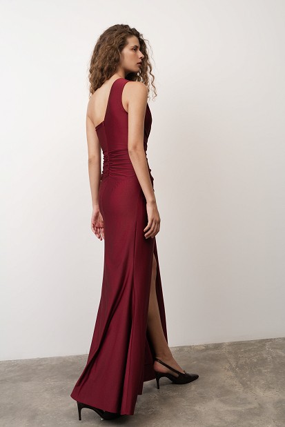 Maxi one-shoulder dress - Gold label