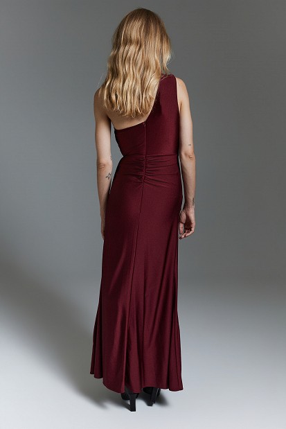 Rochie lungă pe un umăr - Gold label