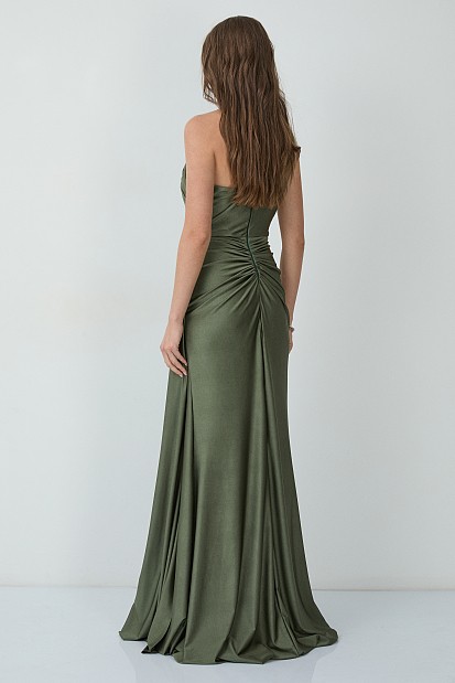 Maxi one-shoulder dress - Gold label