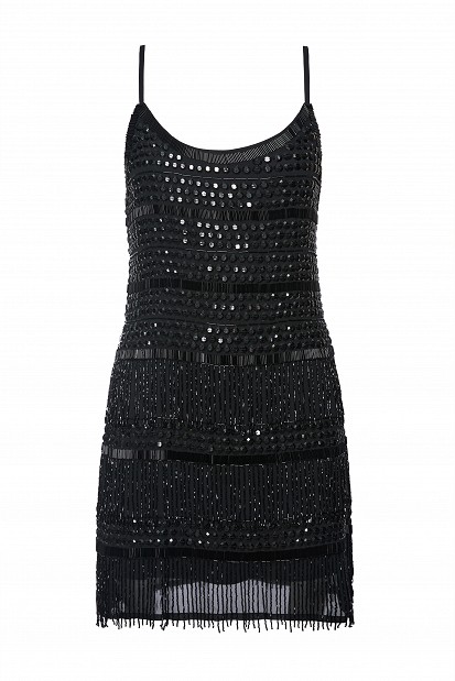 Beaded mini dress - Gold label