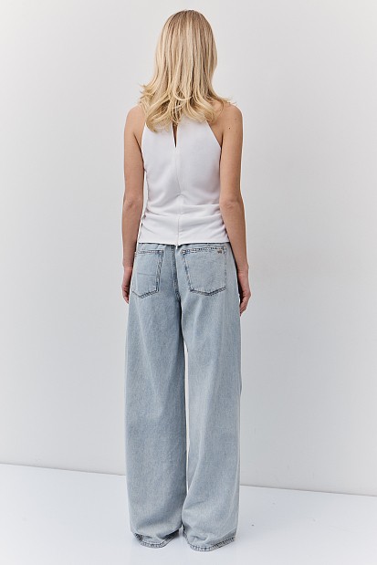 Gather halter-neck top