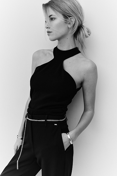 Gather halter-neck top