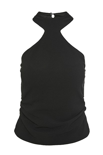 Gather halter-neck top