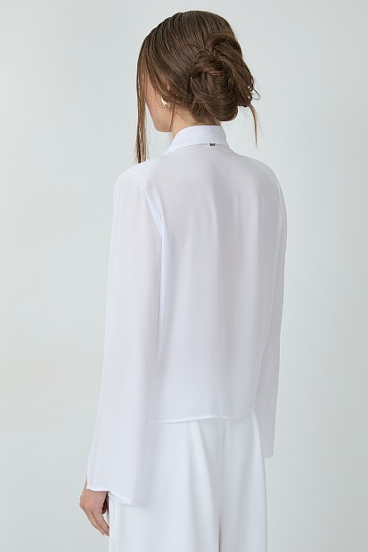 Blusa cruzada manga larga cadena