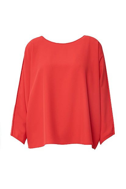 Long sleeves blouse with self tie