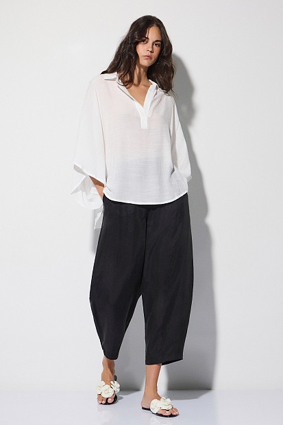Semi-sheer blouse