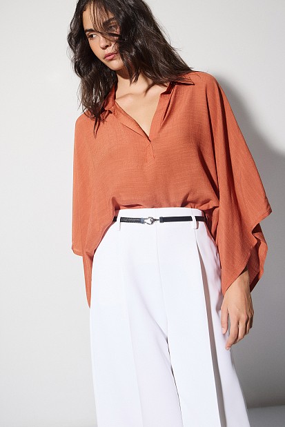 Semi-sheer blouse