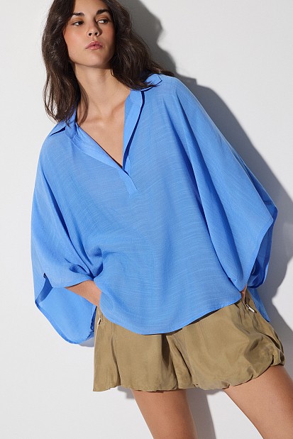 Semi-sheer blouse