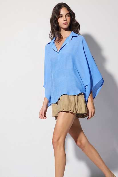 Semi-sheer blouse