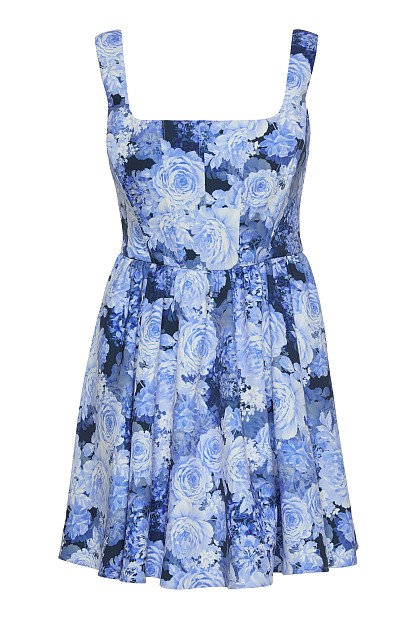 Mini floral sleeveless dress