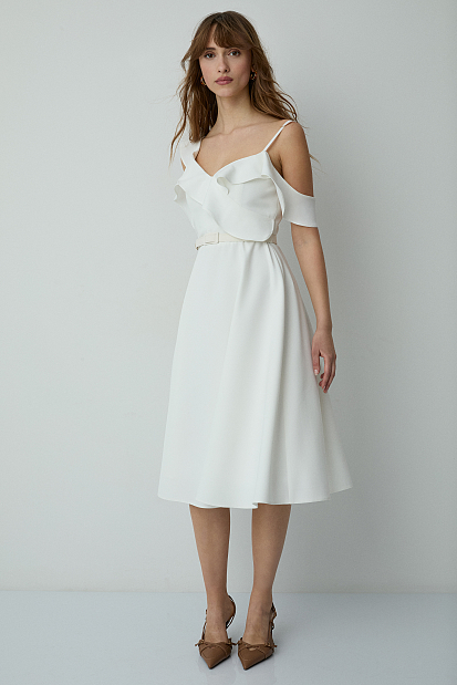 Rochie midi cu volane