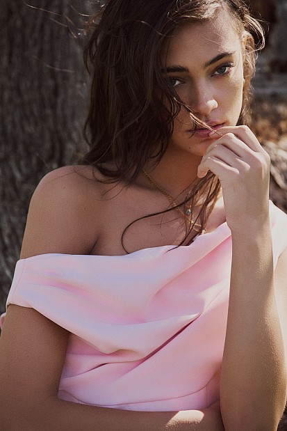 Mini draped dress with pleats