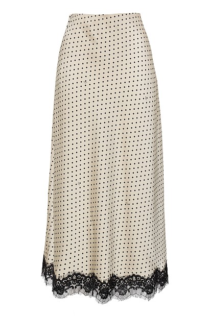Midi polka dot skirt