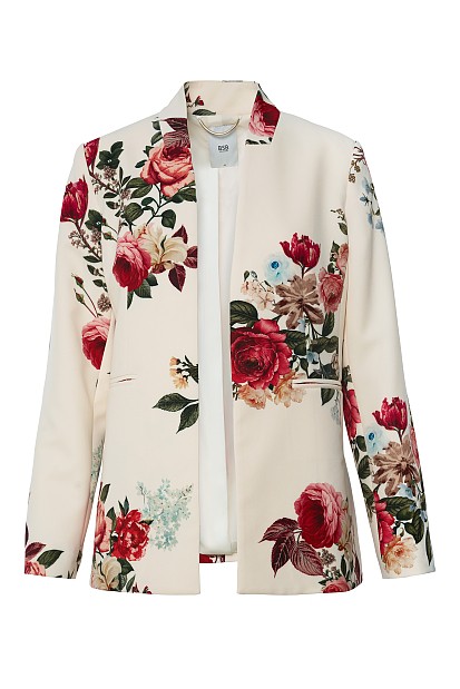 Floral open blazer