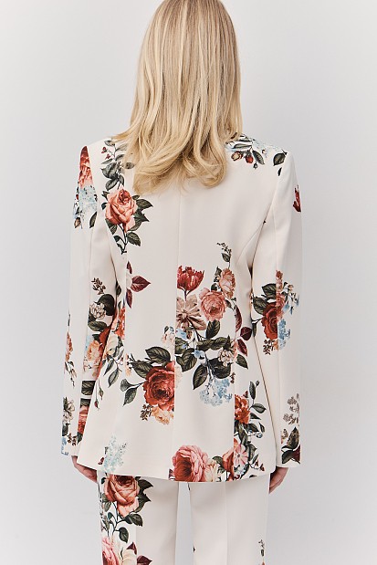Floral open blazer