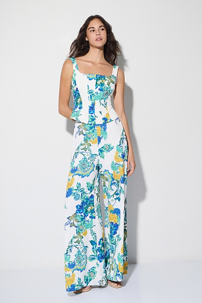 Floral corset top