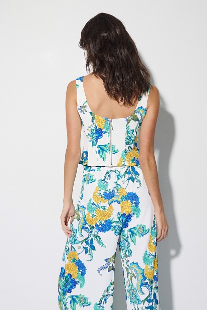 Floral corset top