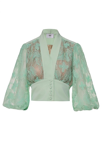 Lace blouse with buttons - Gold label