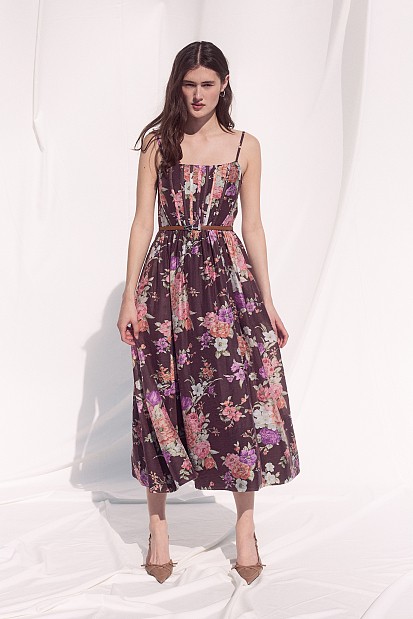 Midi floral dress - Gold label
