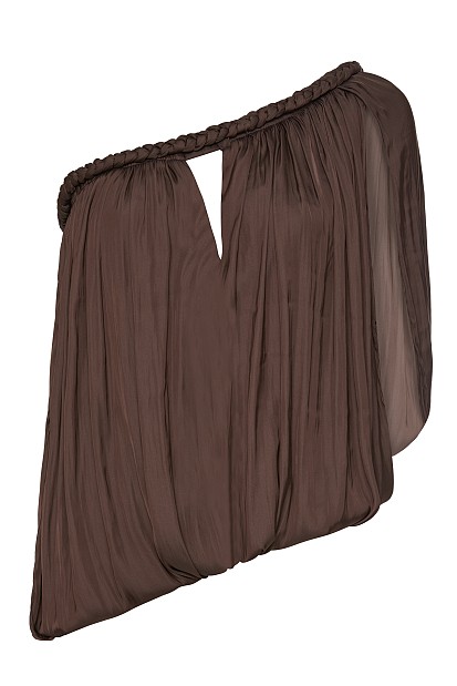 Off-shoulder top with a braided-style neckline