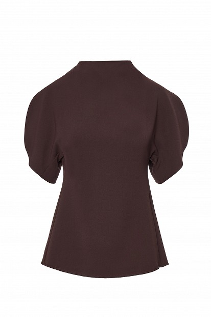 Puff-sleeve blouse