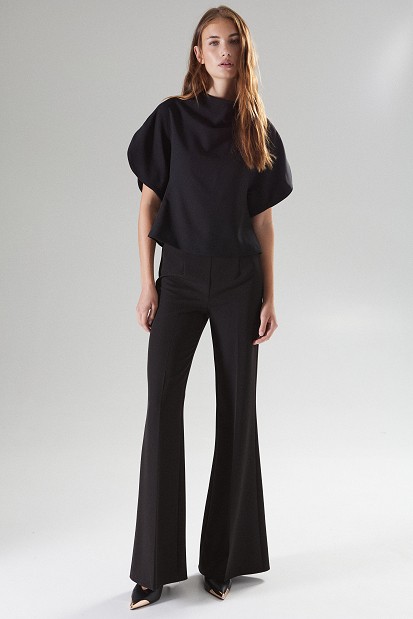 Puff-sleeve blouse