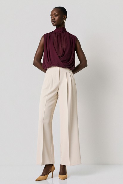 Sleeveless wrap top
