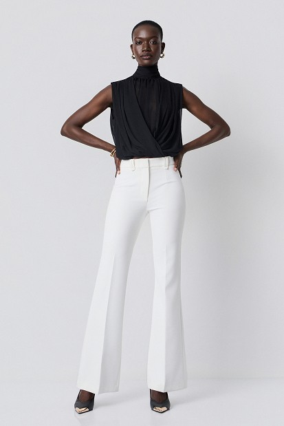 Sleeveless wrap top